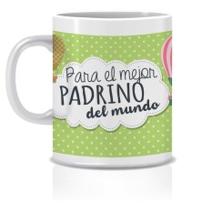 Taza MEJOR PADRINO DEL MUNDO + Caja regalo