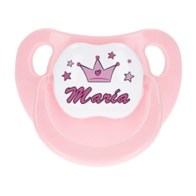 Chupete rosa personalizado princesa