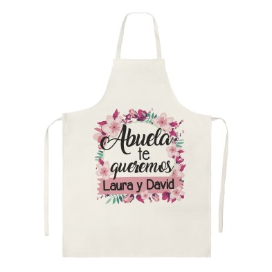 Delantal personalizado - ABUELA TE QUEREMOS