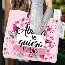 Bolso polipiel ABUELA TE QUEREMOS ROSA