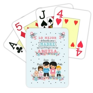 Baraja de cartas LO MEJOR DE TENERTE - ABUELA Y NIÑOS