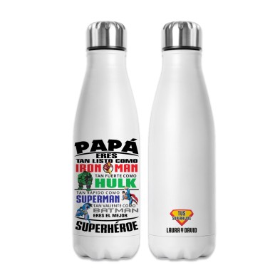 Botella termo personalizada - SÚPER HÉROES