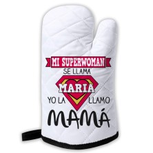 Delantal y manopla personalizada - SÚPER MAMÁ