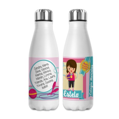 Botella termo personalizada entrenadora GIMNASIA