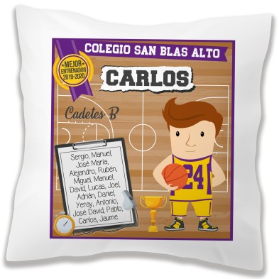 Cojín personalizado entrenador BALONCESTO