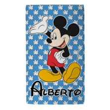 Toalla personalizada rectangular - MICKEY AZUL