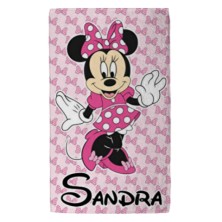 Toalla personalizada rectangular - MINNIE ROSA