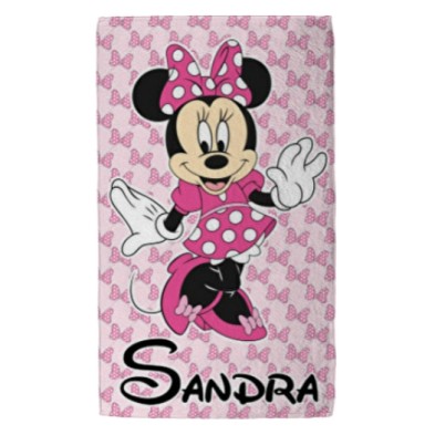 Toalla personalizada rectangular - MINNIE ROSA