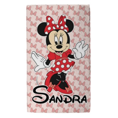 Toalla personalizada rectangular - MINNIE ROJA