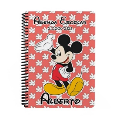 Agenda escolar personalizada - MICKEY ROJO