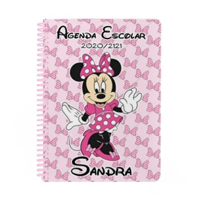 Agenda escolar personalizada - MINNIE ROSA