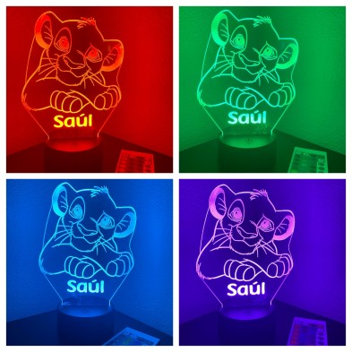 Lámpara LED personalizada EL REY LEÓN