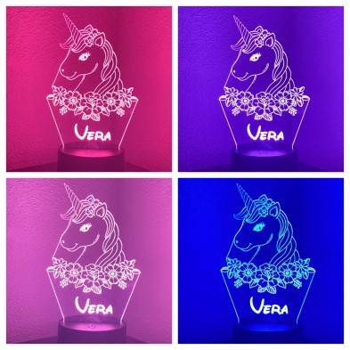 Lámpara LED personalizada UNICORNIO