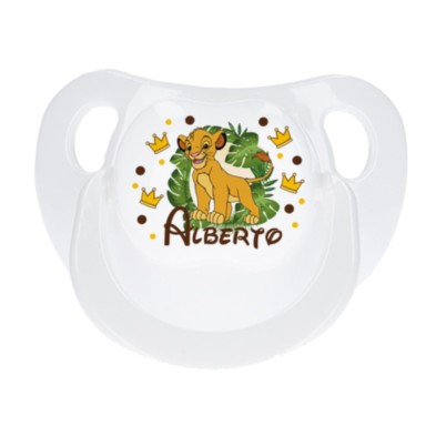 Chupete personalizado blanco Simba