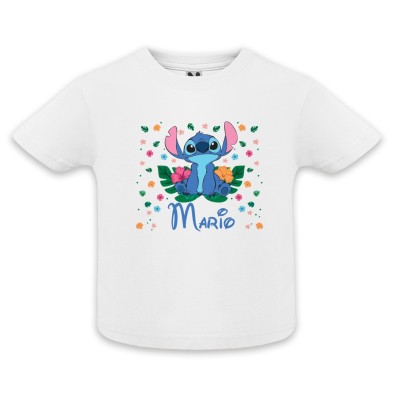 Camiseta personalizada Stitch azul