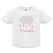 Camiseta personalizada nube rosa