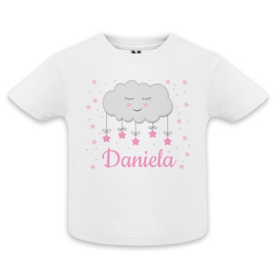 Camiseta personalizada nube rosa