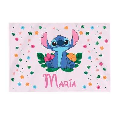 MANTA CORALINA STITCH ROSA