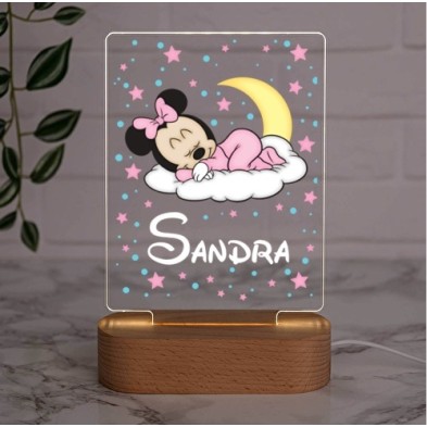 Lámpara Led madera MINNIE