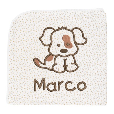 Arrullo beige bordado perrito