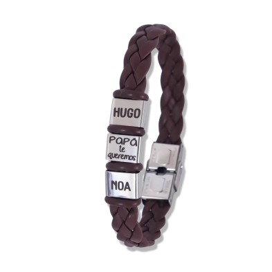 Pulsera cuero trenzado - TRENDY