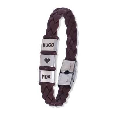 Pulsera cuero trenzado - TRENDY