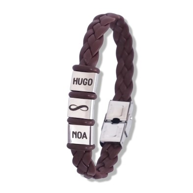 Pulsera cuero trenzado - TRENDY