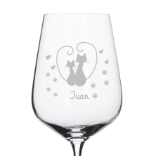 Pack 2 COPAS DE VINO personalizadas con estuche - GATITOS